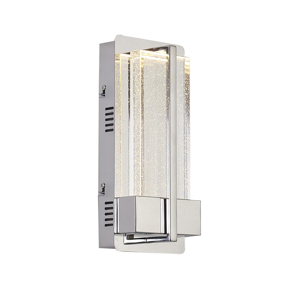 LED Wall Sconce  Chrome  Metal & Glass. Picture 1