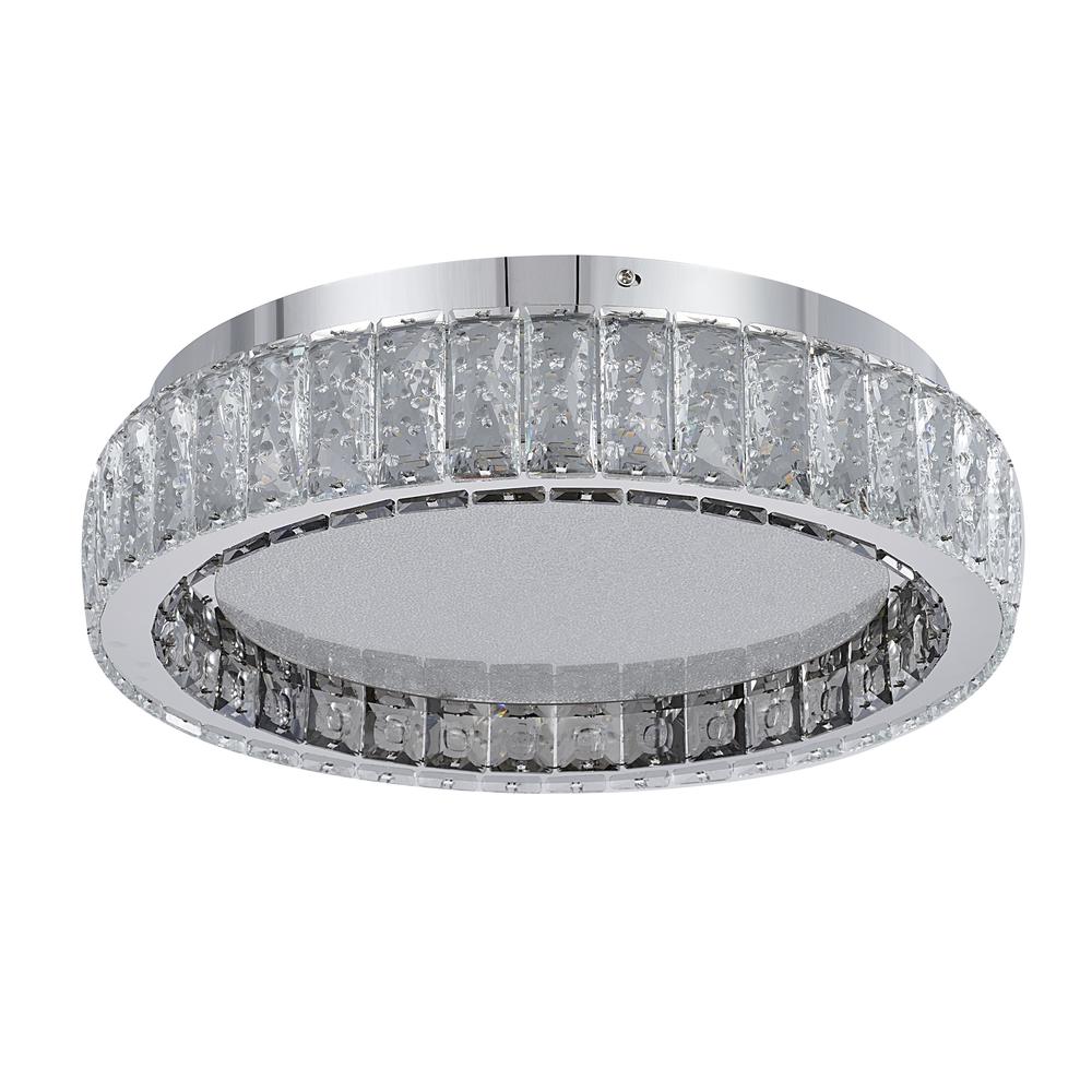 LED Flush Mount Chrome Stainless Steel & Crystal. Picture 2