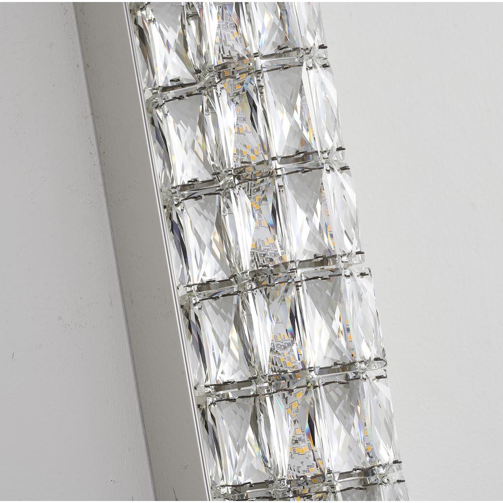 LED Wall Sconce Chrome Metal & Crystal. Picture 3