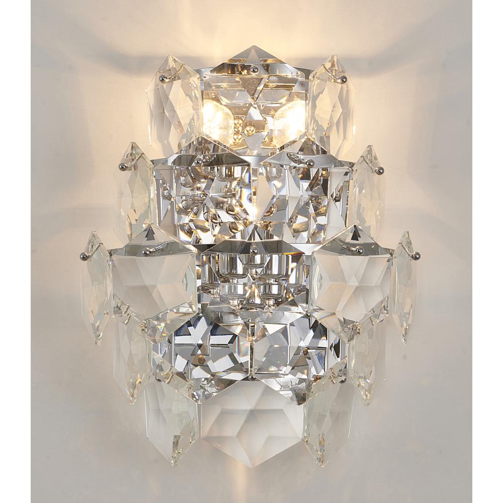 Wall Sconce Chorme Stainless Steel & Crystal. Picture 2