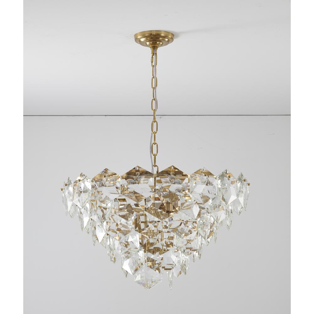 Chandelier Gold Steel & Crystal. Picture 2