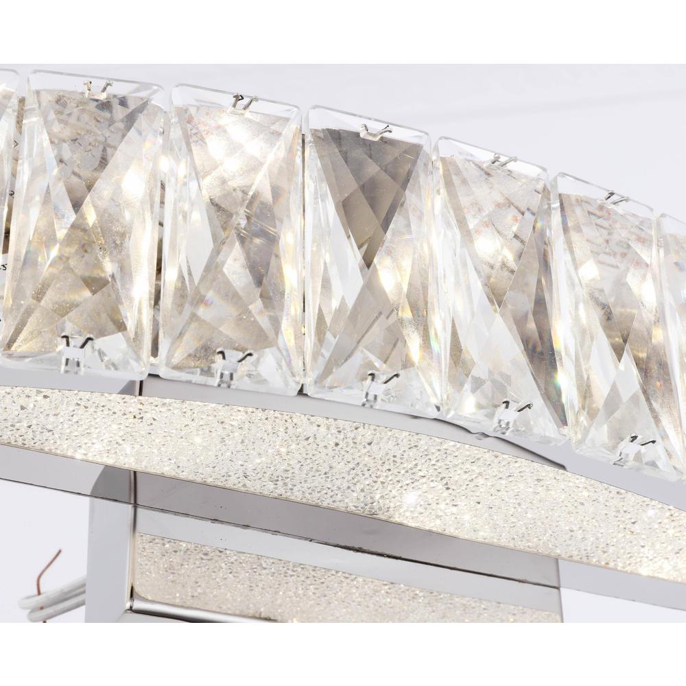 LED Wall Sconce Chrome Stainless Steel & Crystal. Picture 3