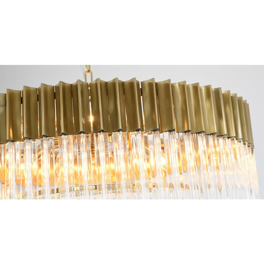 Chandelier Brass Stainless Steel & Crystal. Picture 4
