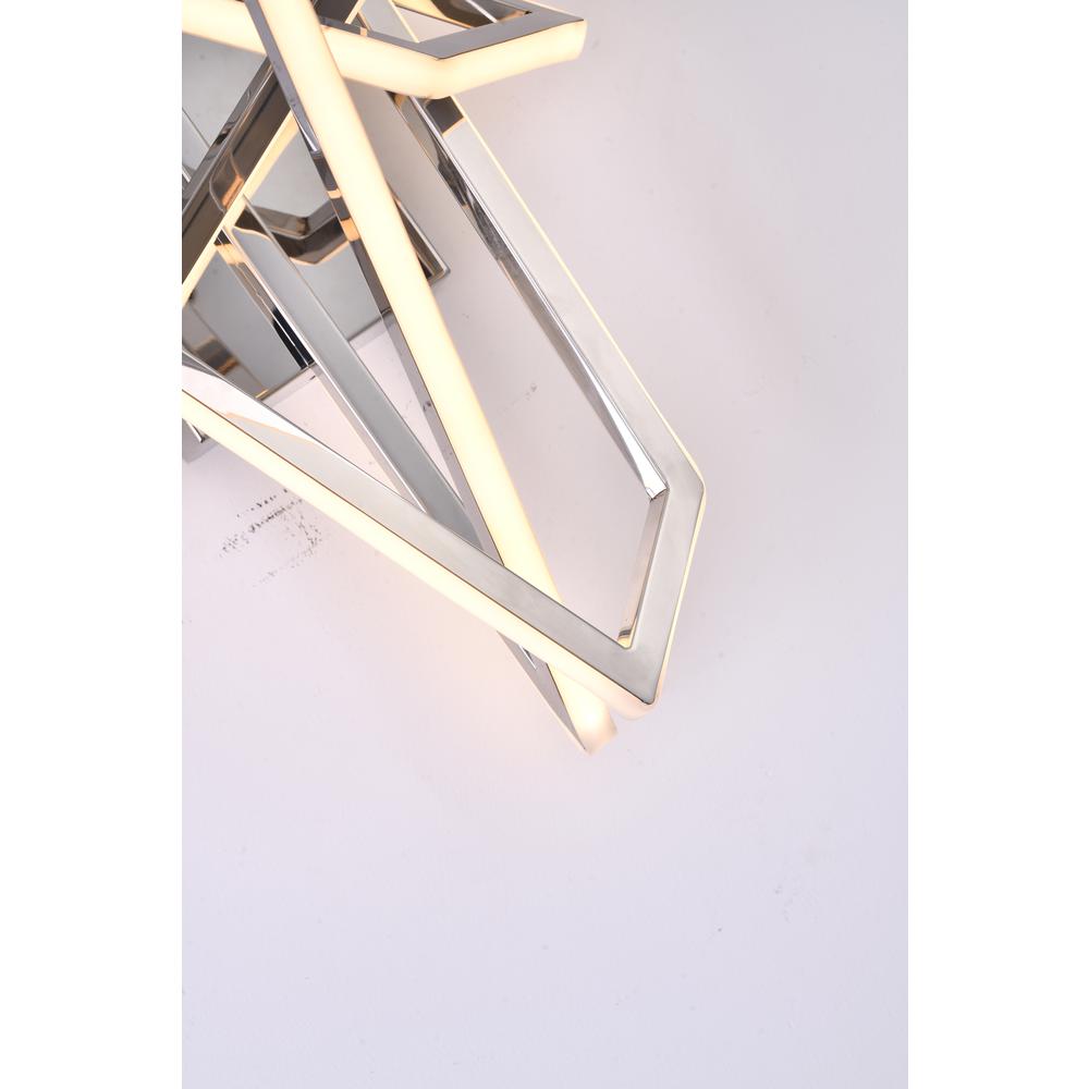 LED Wall Sconce Chrome Stainless Steel & Acrylic. Picture 4