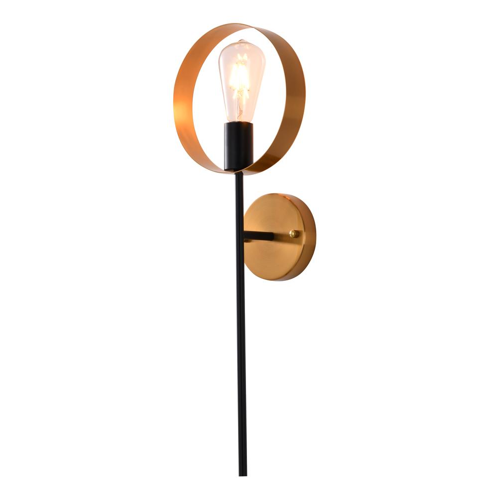 Wall Sconce Black & Golden Bronze Metal. Picture 1