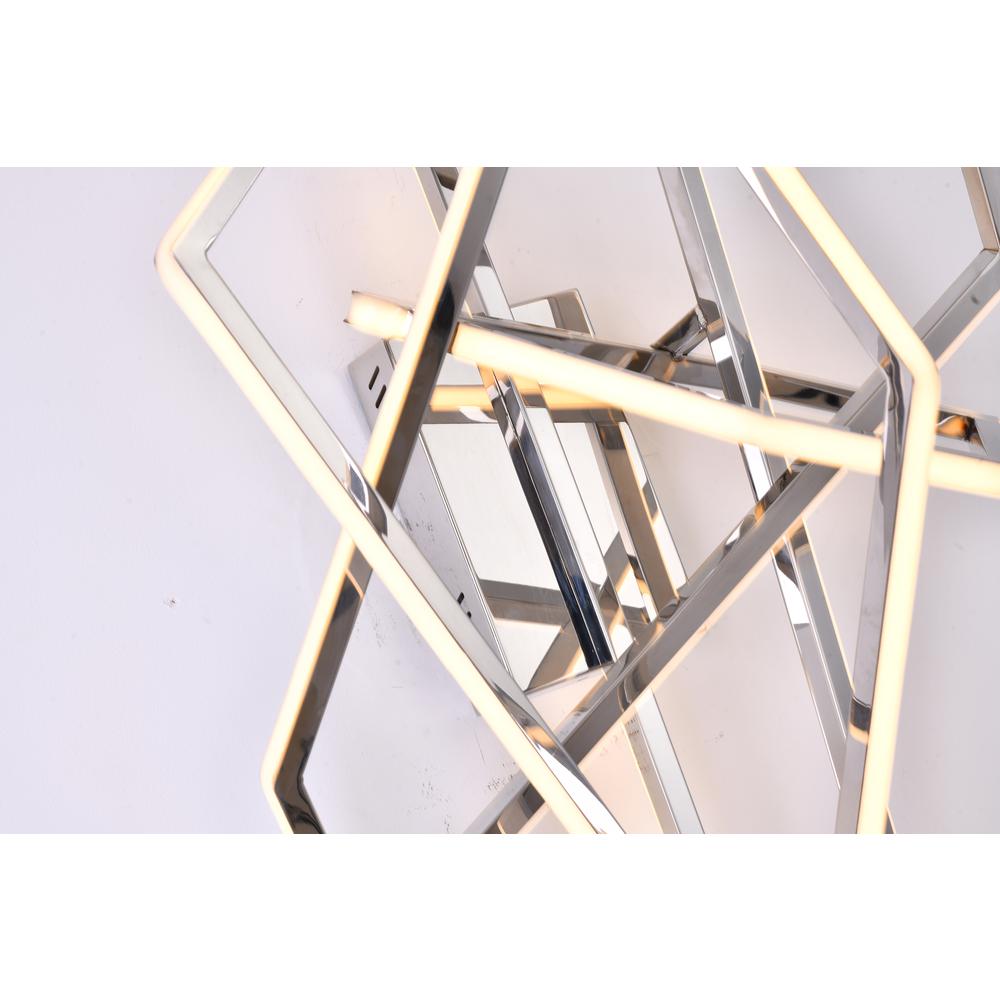 LED Wall Sconce Chrome Stainless Steel & Acrylic. Picture 3