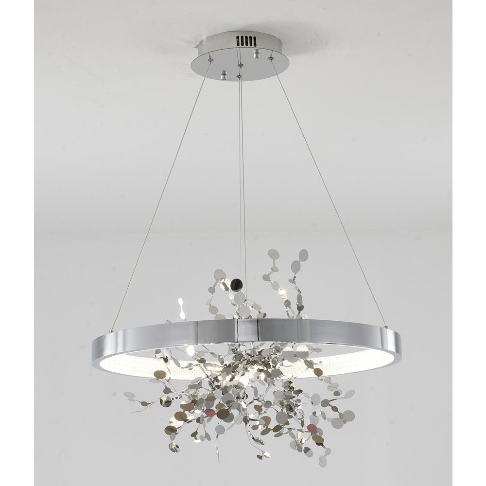 LED Chandelier Chrome Stainless Steel & Aluminum. Picture 3