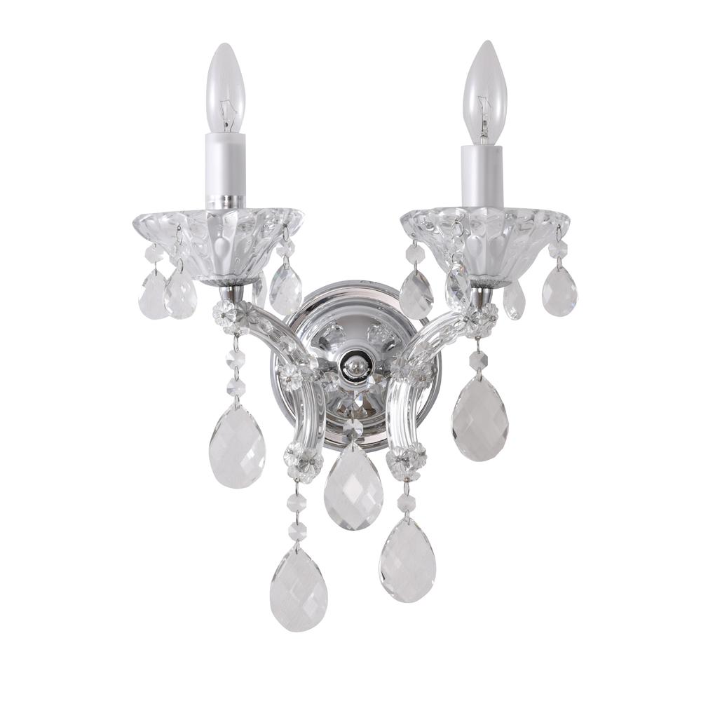 Wall Sconce Chrome Metal & Crystal. Picture 2