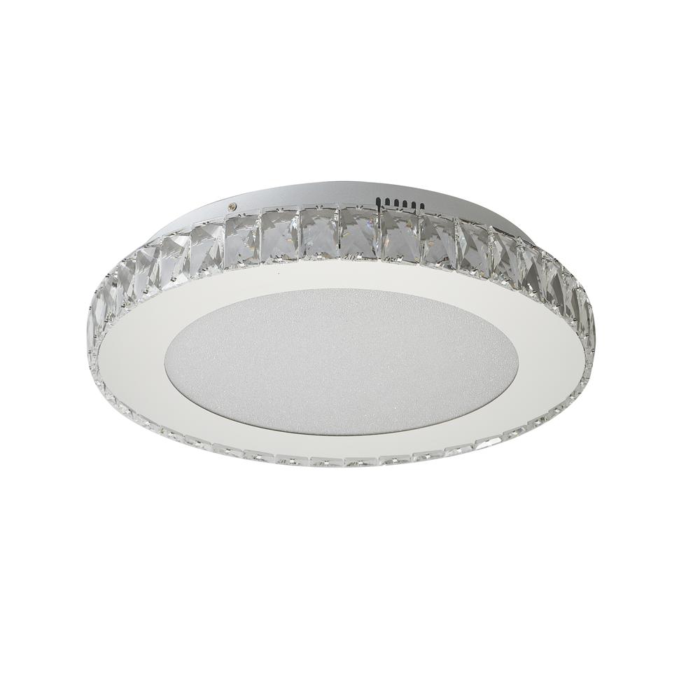 LED Flush Mount Chrome Stainless Steel & Crystal. Picture 5