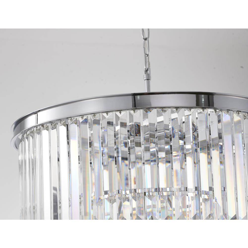 Chandelier Chrome Metal & Crystal. Picture 4