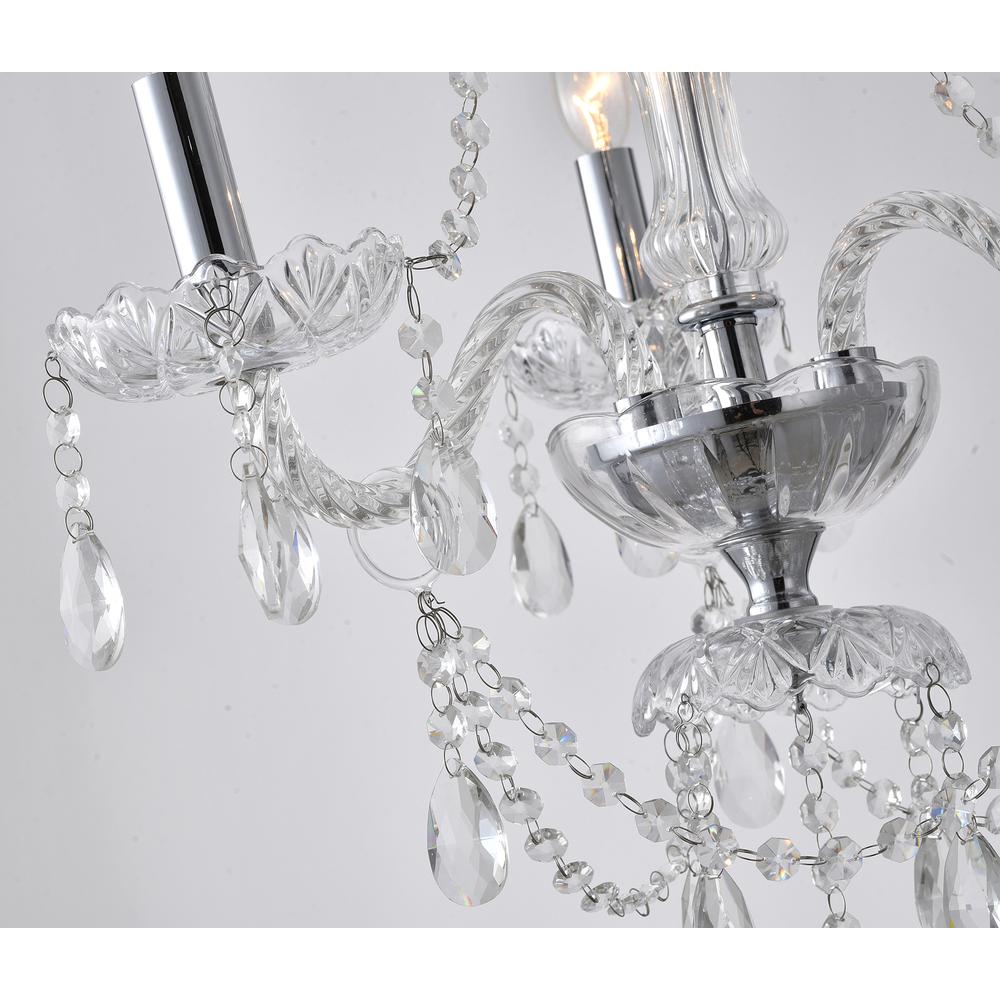 Chandelier Chrome Metal & Crystal. Picture 3