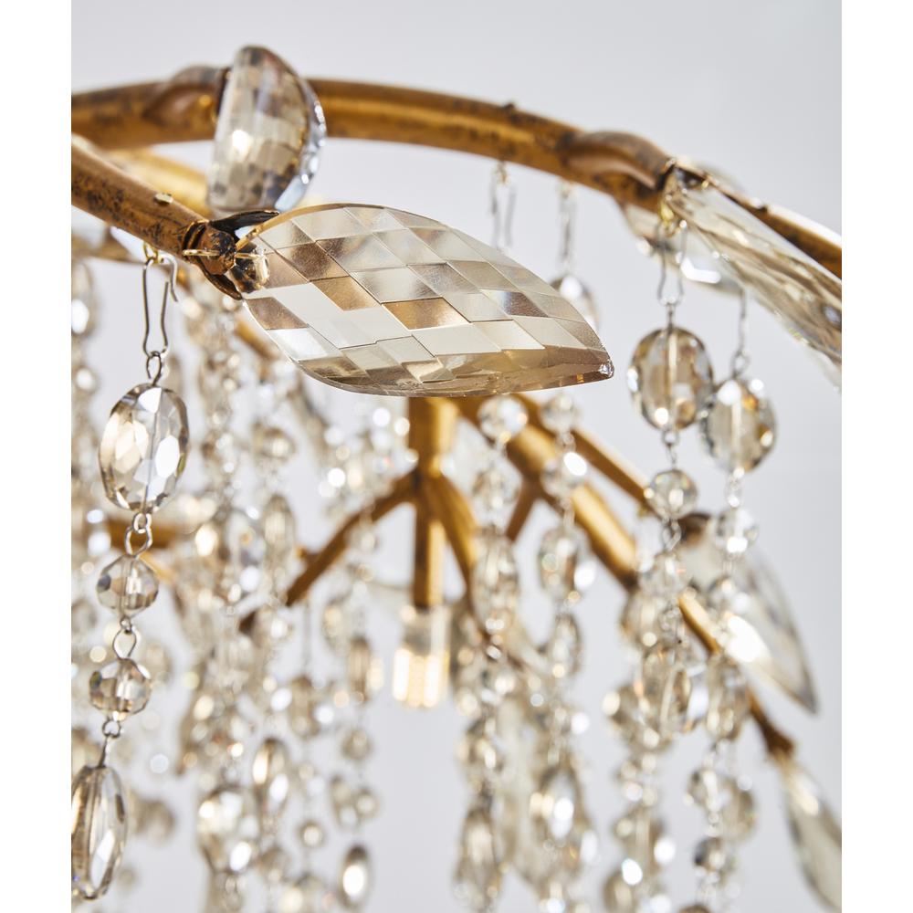Chandelier Gold Metal & Crystal. Picture 3
