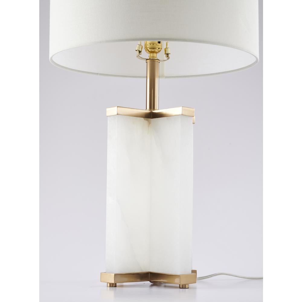 Table Lamp Gold & white Metal. Picture 3