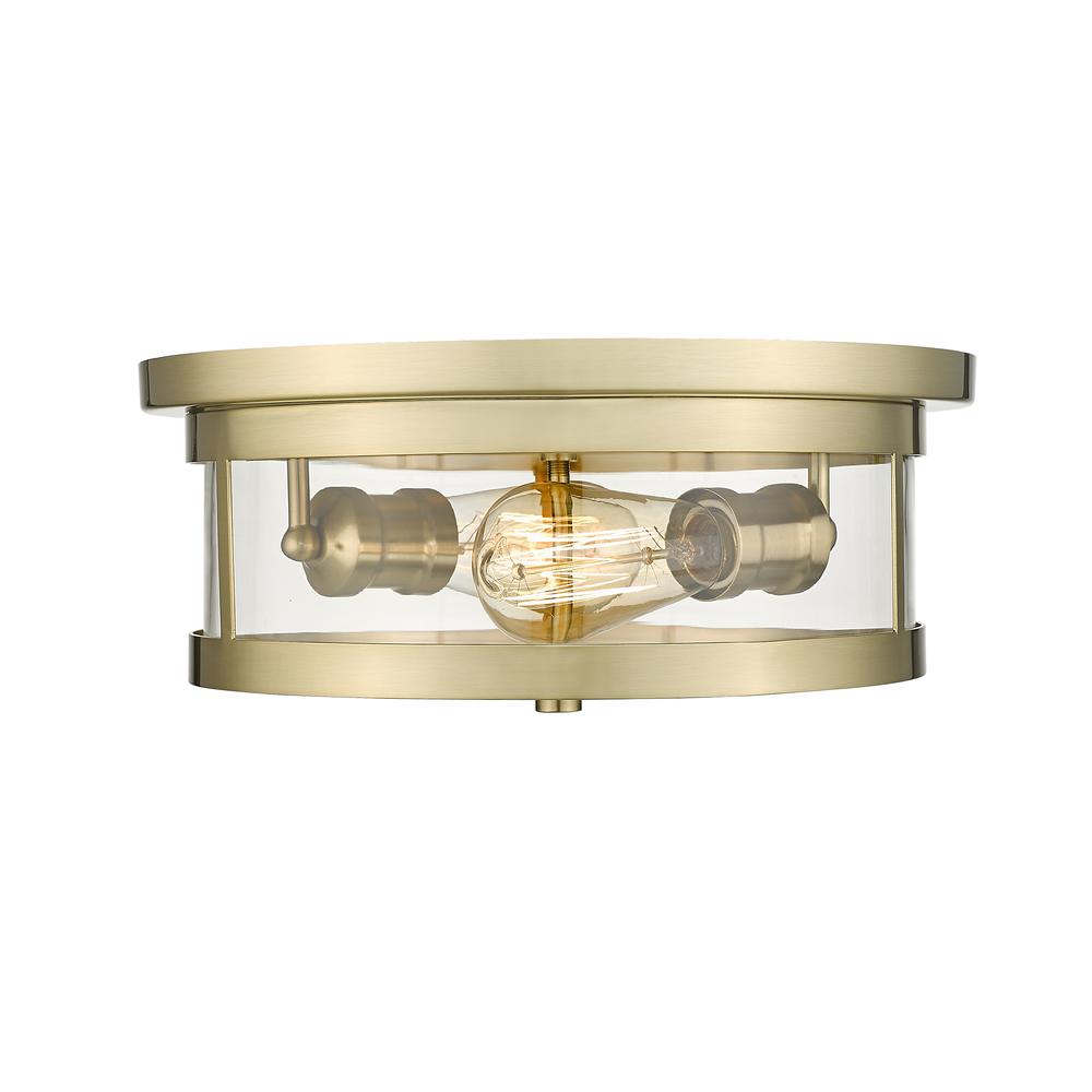 Flush Mount Gold Metal & Glass. Picture 3