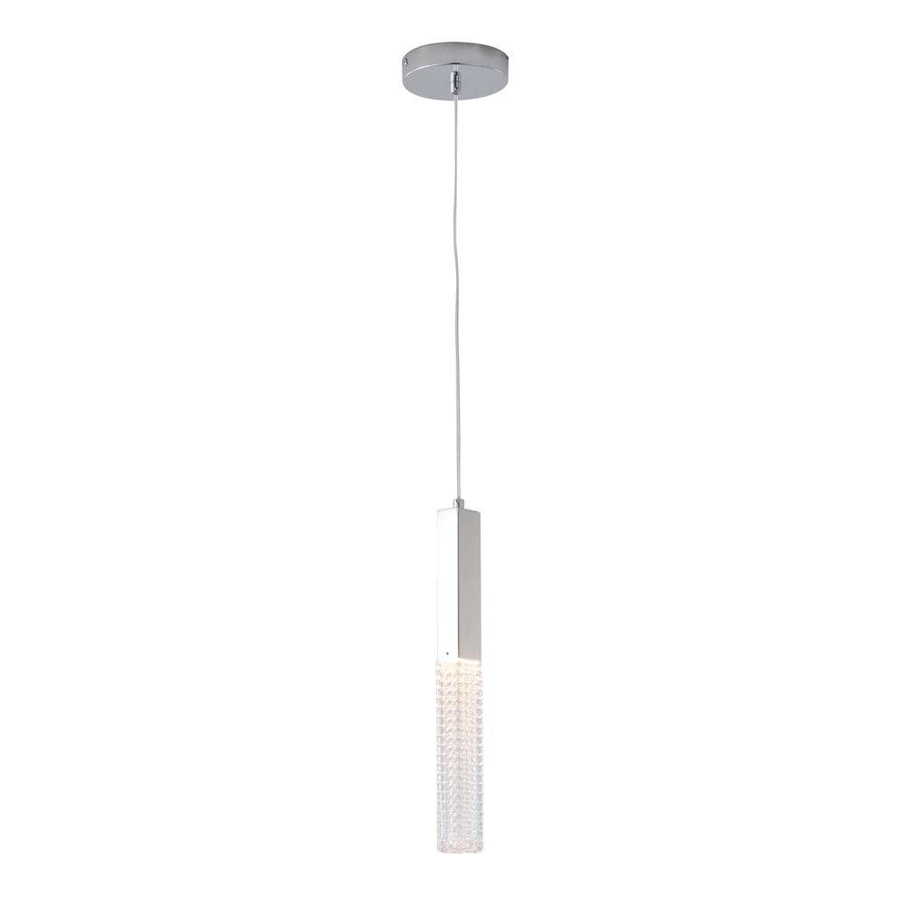 LED Pendant Chrome Stainless Steel & Glass. Picture 1