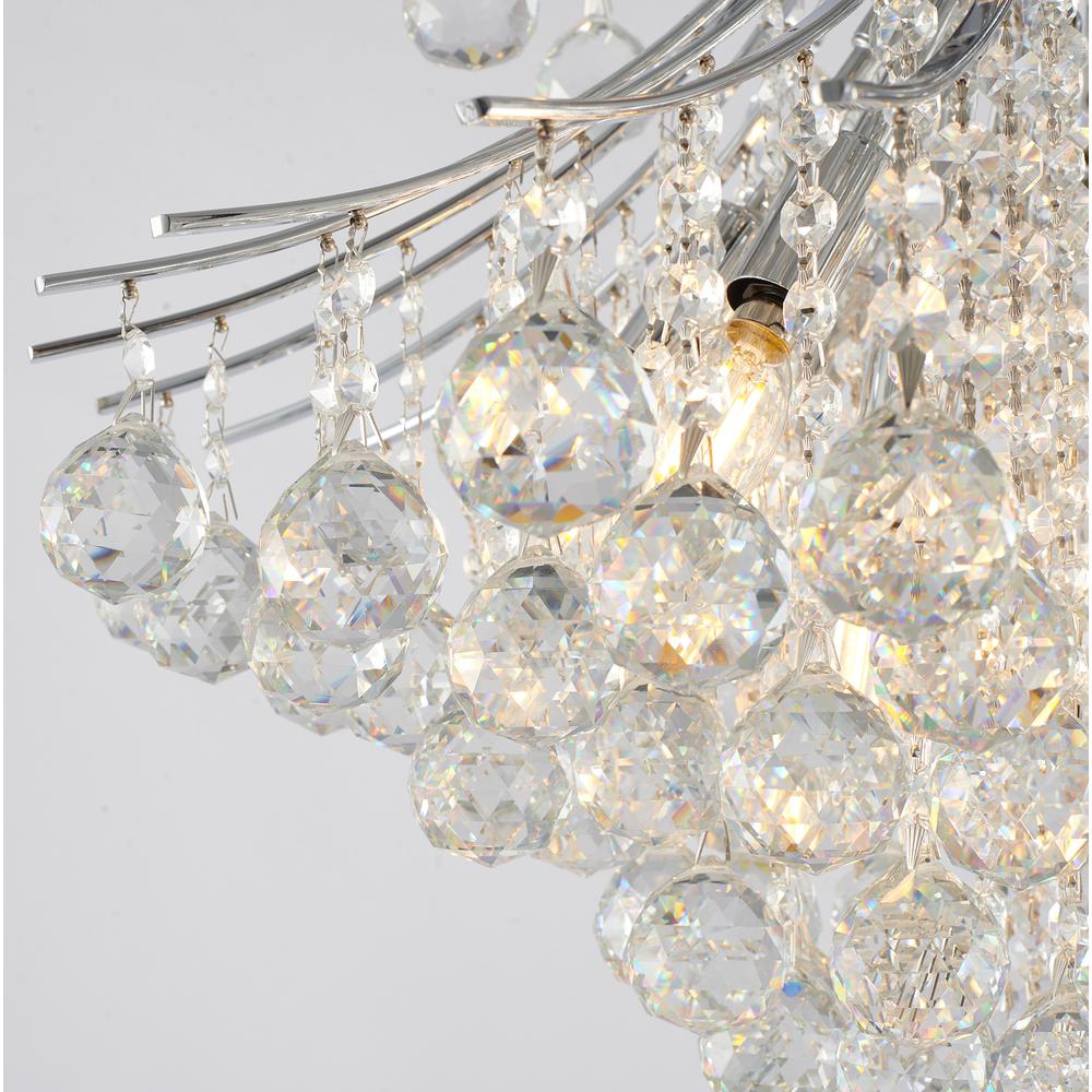 Chandelier  Chrome Metal & Crystal. Picture 5