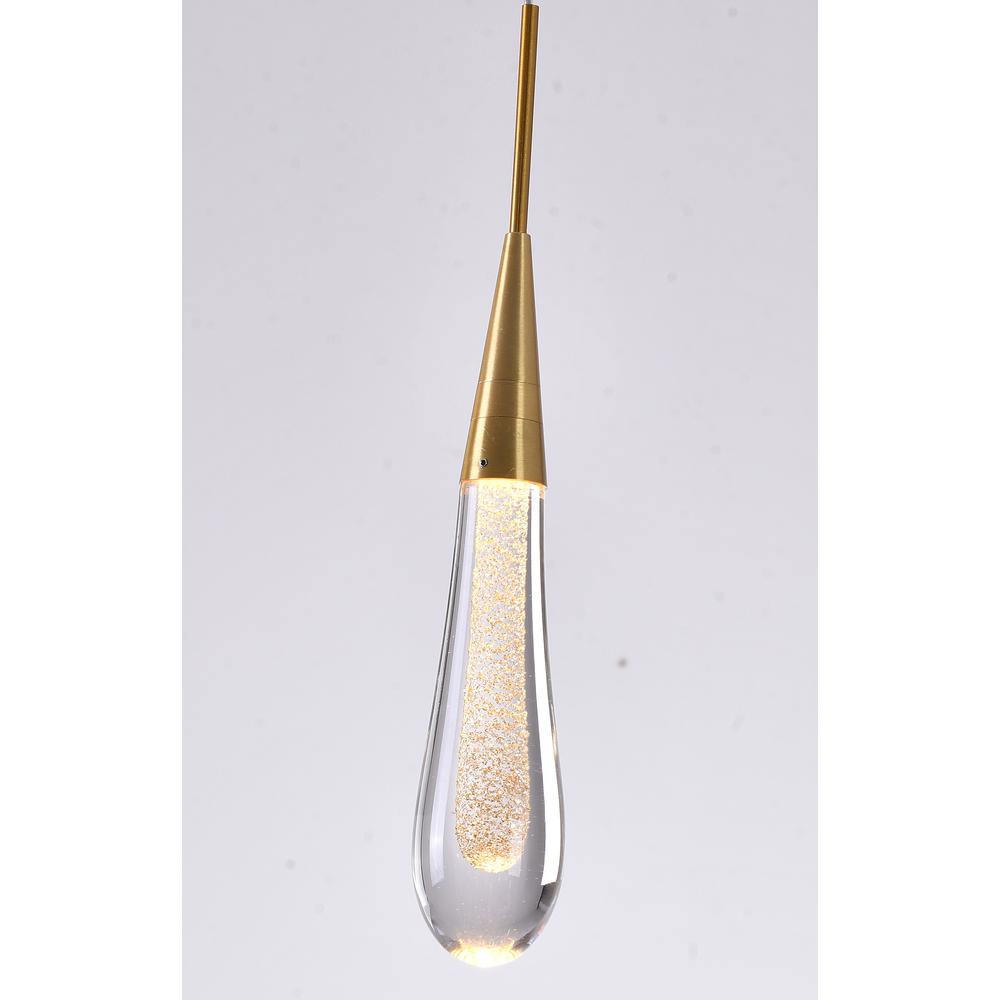 LED Pendant Gold Aluminum & Glass. Picture 3