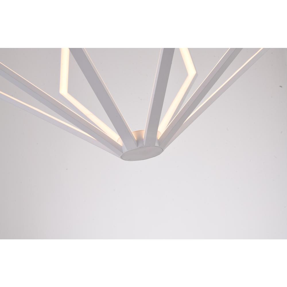 LED Chandelier White Metal & Silicone. Picture 3