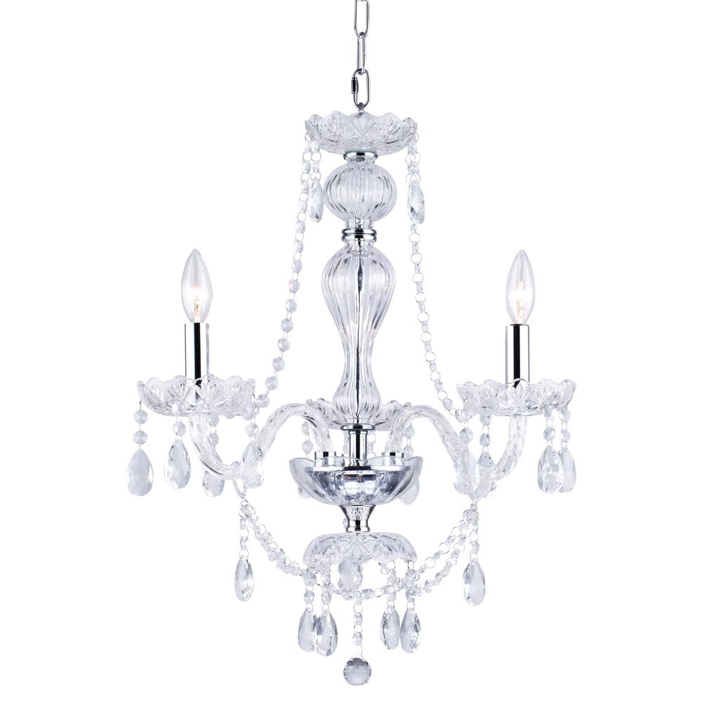 Chandelier Chrome Metal & Crystal. Picture 1