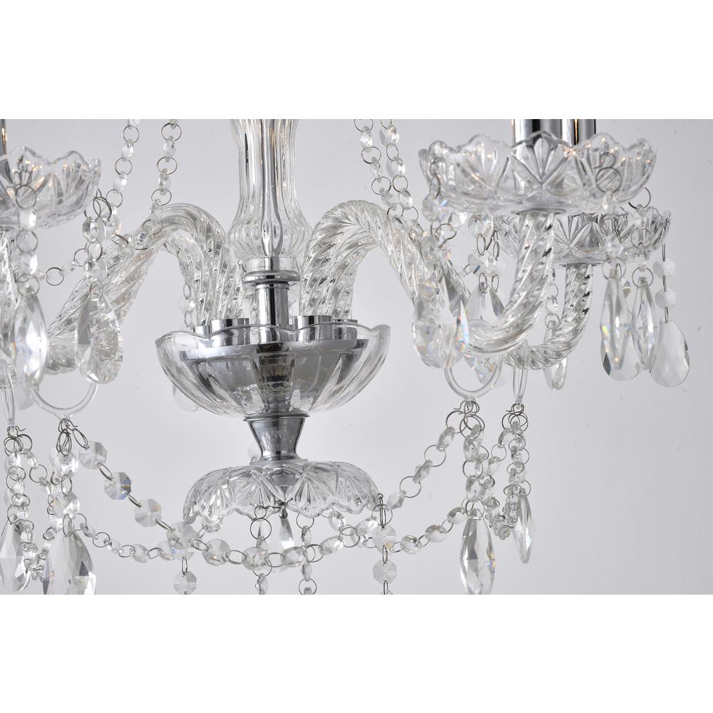 Chandelier  Chrome Metal & Crystal. Picture 3