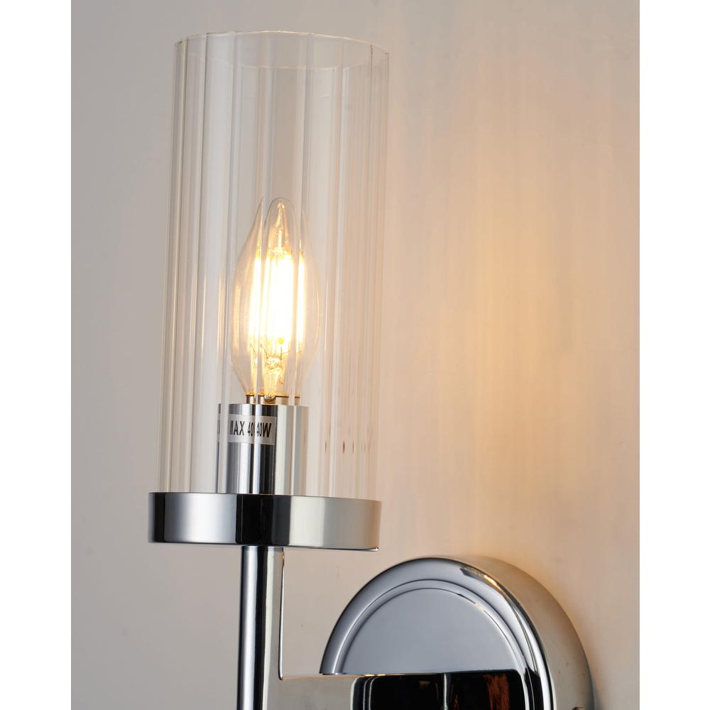 Wall Sconce Chrome Metal & Glass. Picture 4