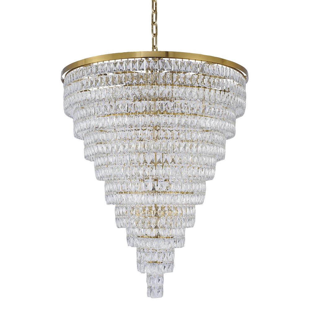 Chandelier  Gold Metal & Crystal. Picture 2
