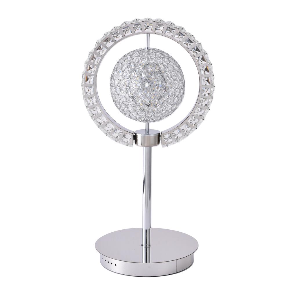 LED Table Lamp Chrome Metal & Crystal. Picture 3