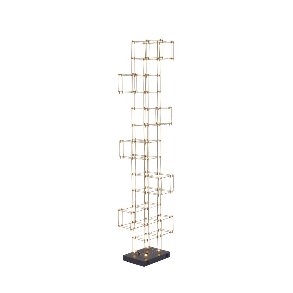 LED Floor Lamp Gold Stainless Steel. Picture 1