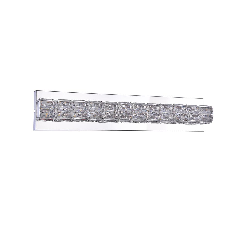 LED Wall Sconce Chrome Metal & Crystal. Picture 2