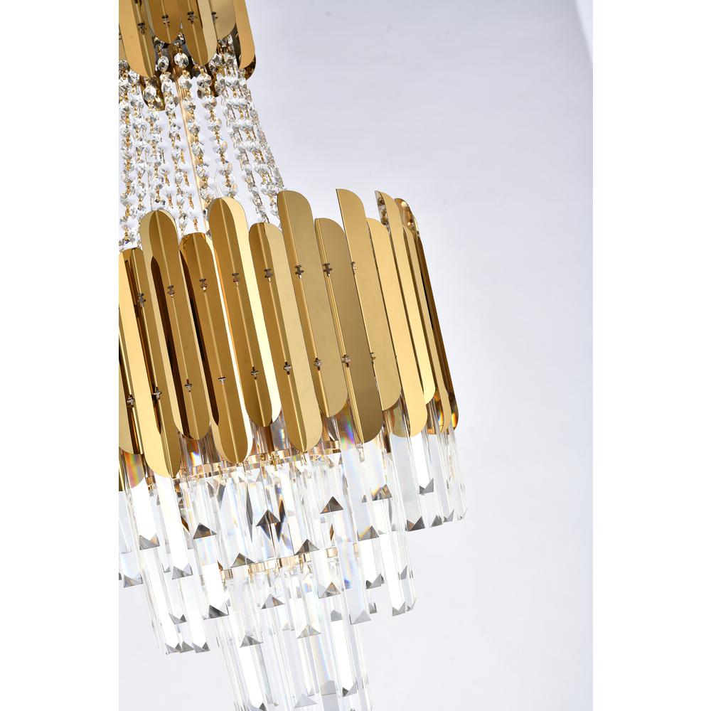 Chandelier Gold Stainless Steel & Crystal. Picture 4