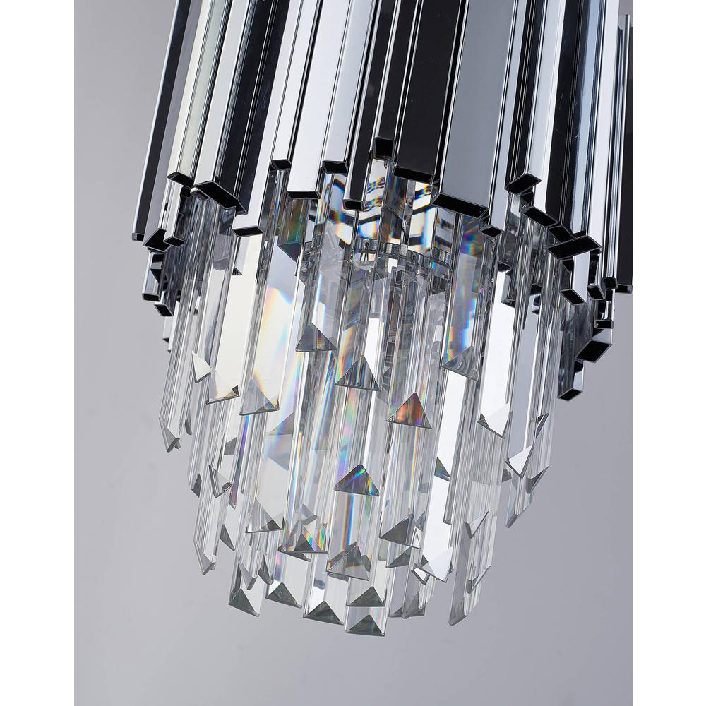Single Pendant Lighting Chrome Stainless Steel & Crystal. Picture 3