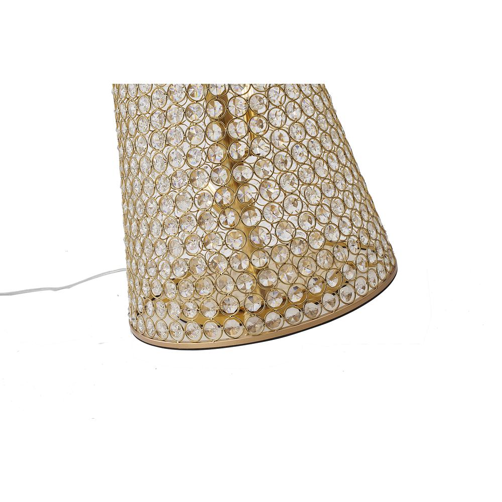 Floor Lamp Gold Metal & Crystal. Picture 4