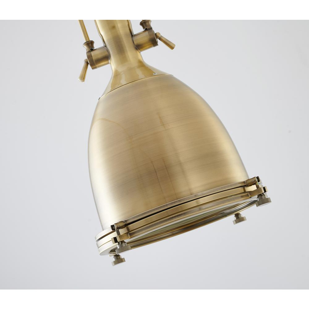 Single Pendant Lighting  Brass Metal & Glass. Picture 4