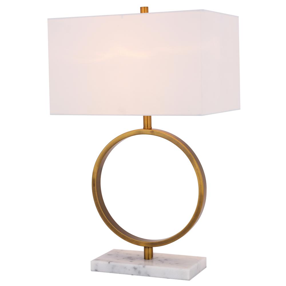 Table Lamp Gold Metal & Marble. Picture 1