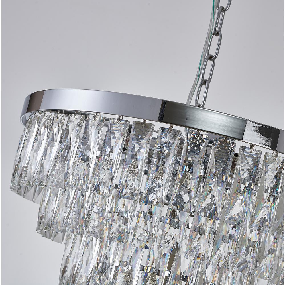 Chandelier Chrome Metal & Crystal. Picture 4