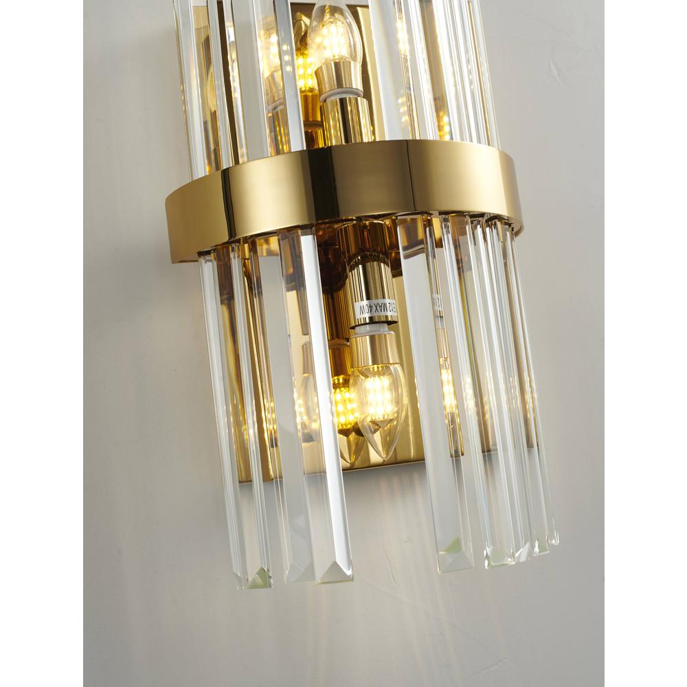 Wall Sconce Gold Metal & Crystal. Picture 5