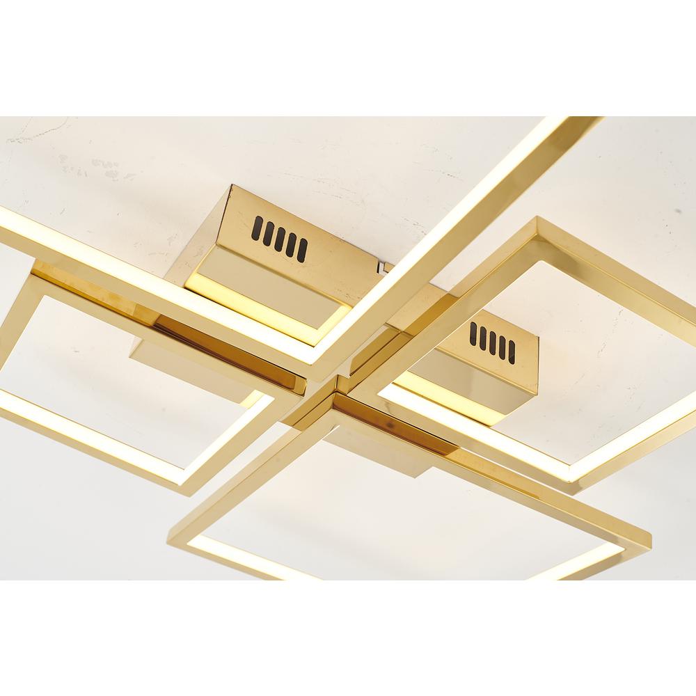 LED Flush Mount Gold Stainless Steel & Acrylic. Picture 4
