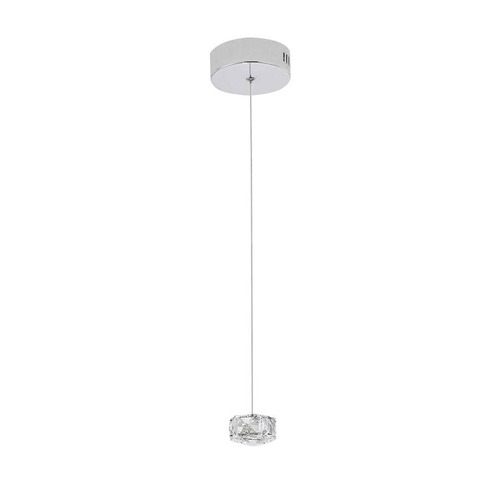 LED Pendant Chrome  Stainless Steel & Crystal. Picture 3