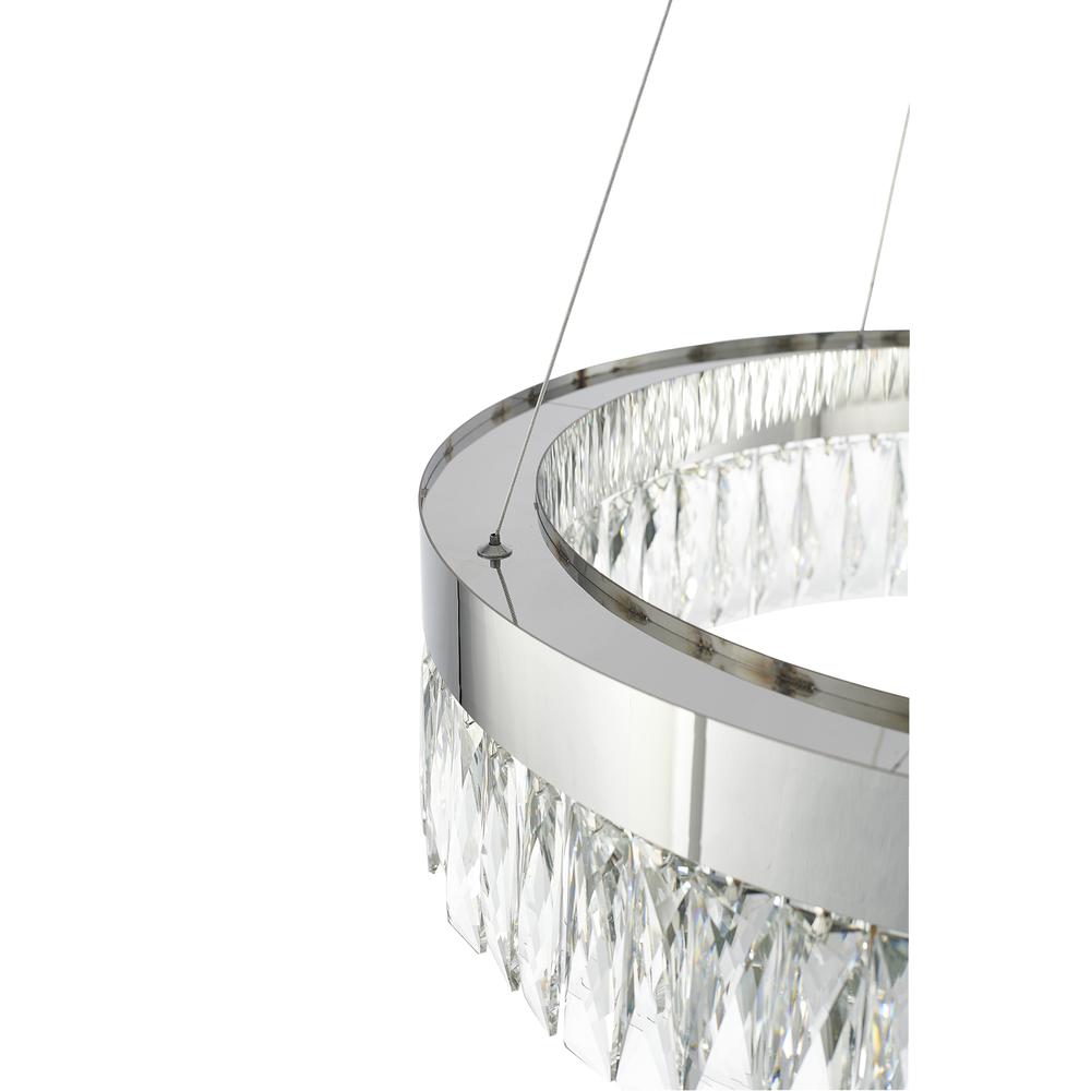 LED Chandelier Chrome Stainless Steel & Crystal. Picture 3