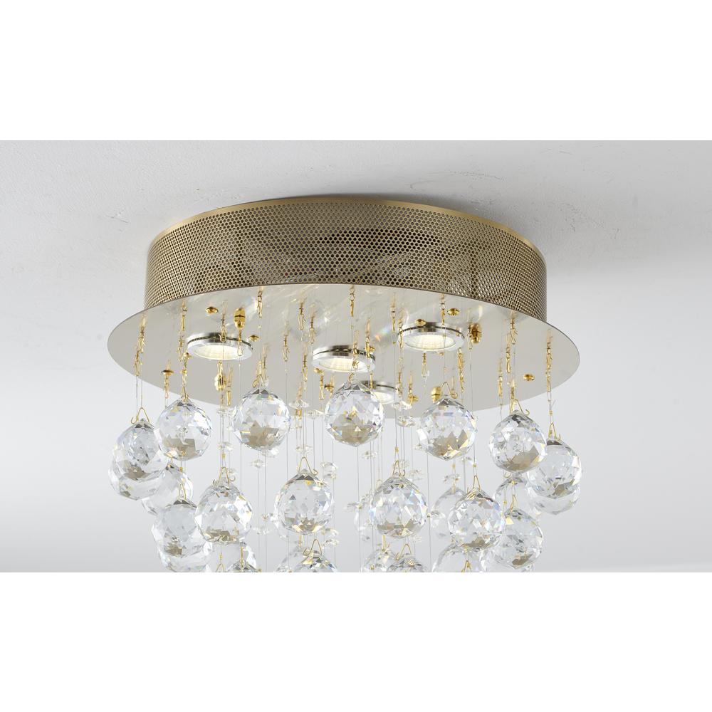 Semi Flush Mount Gold Iron & Crystal. Picture 2