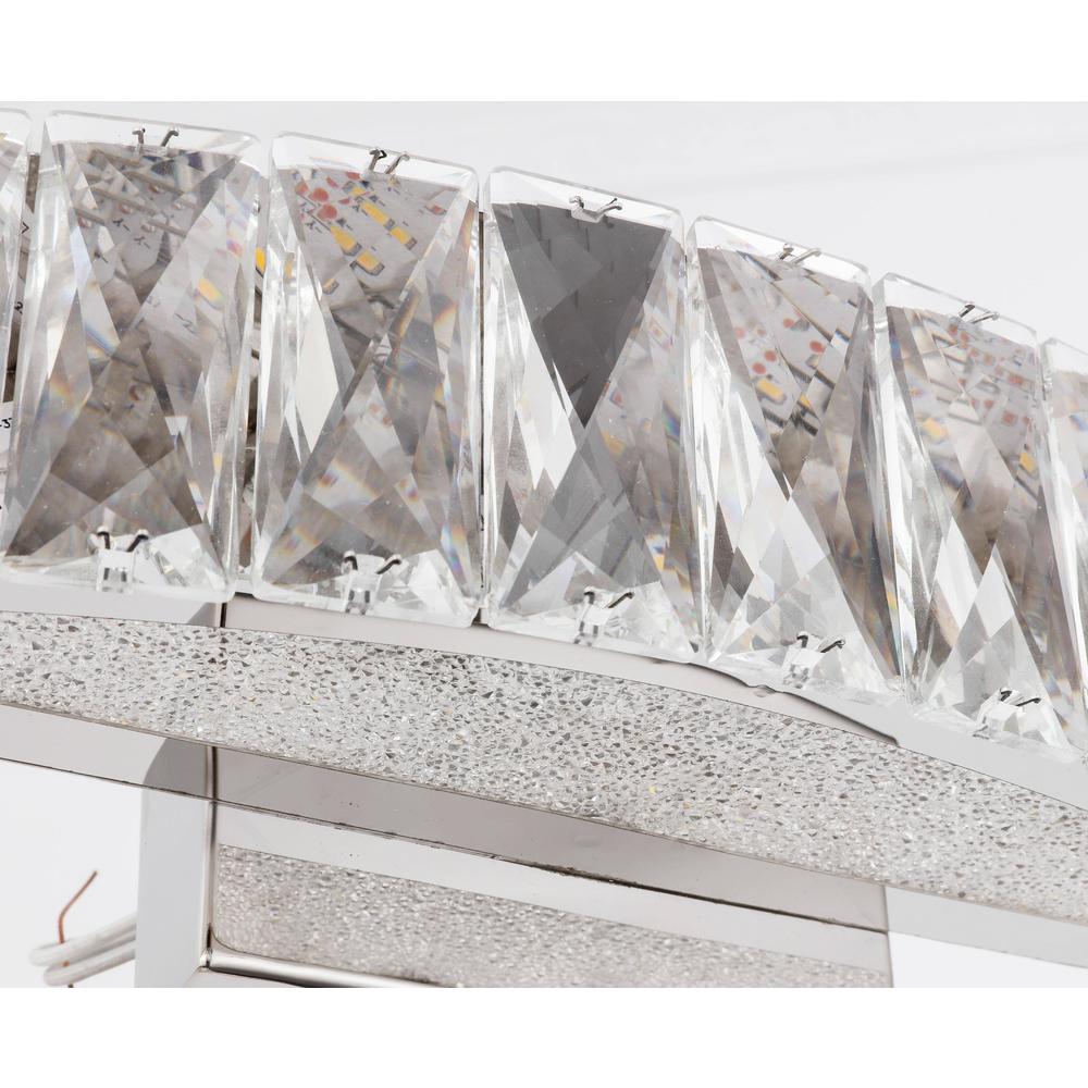 LED Wall Sconce Chrome Stainless Steel & Crystal. Picture 4