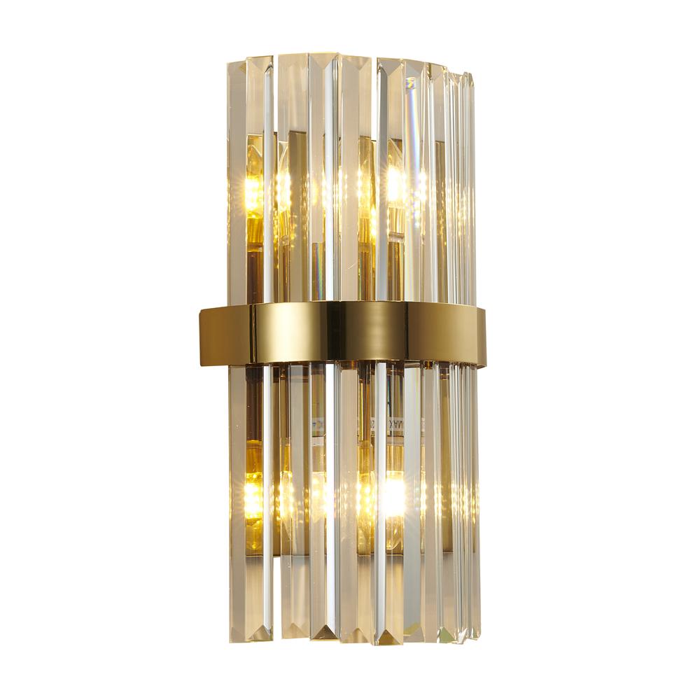 Wall Sconce Gold Metal & Crystal. Picture 1