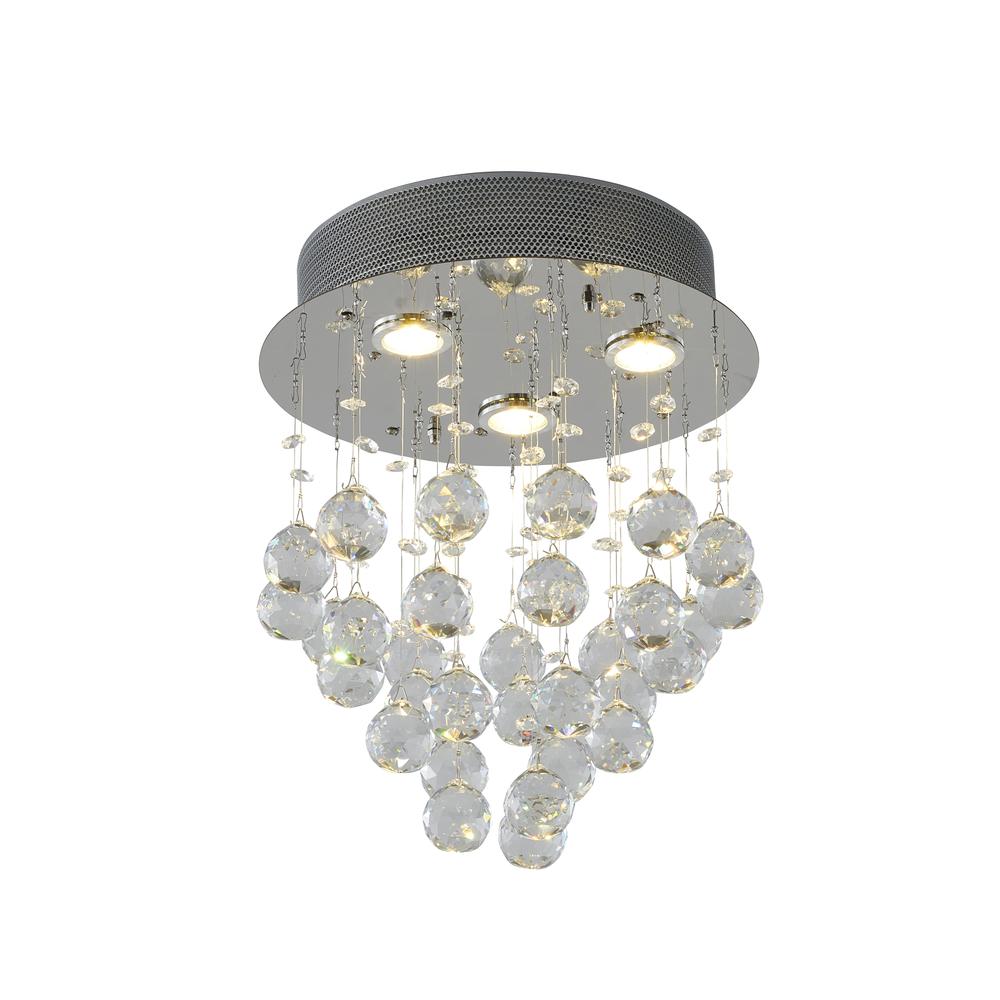 Semi Flush Mount Chome Iron & Crystal. Picture 1