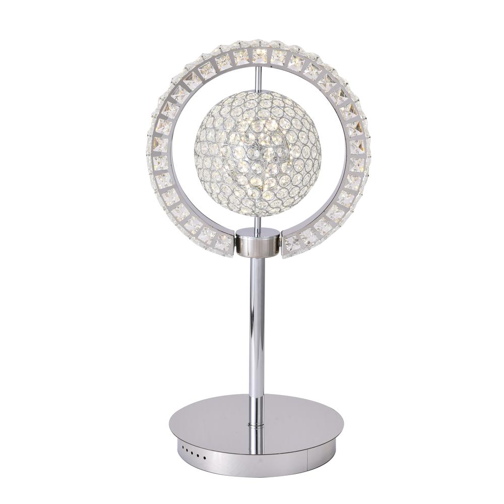 LED Table Lamp Chrome Metal & Crystal. Picture 2