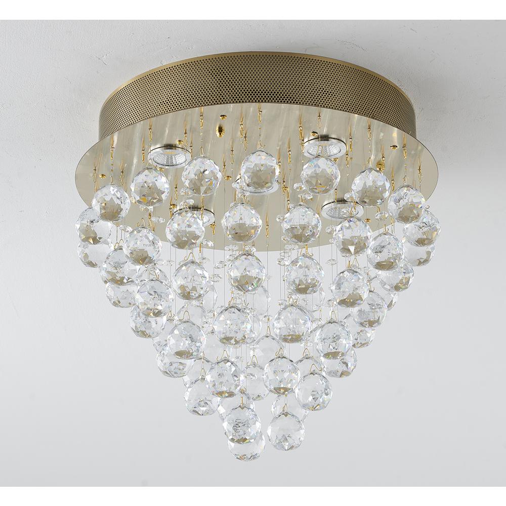 Semi Flush Mount Gold Iron & Crystal. Picture 2