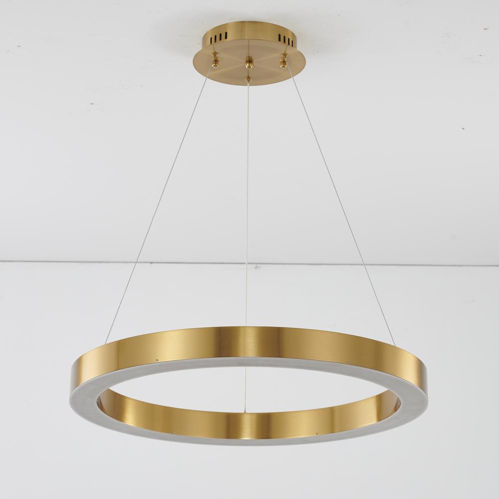 LED Chandelier Gold Metal. Picture 4