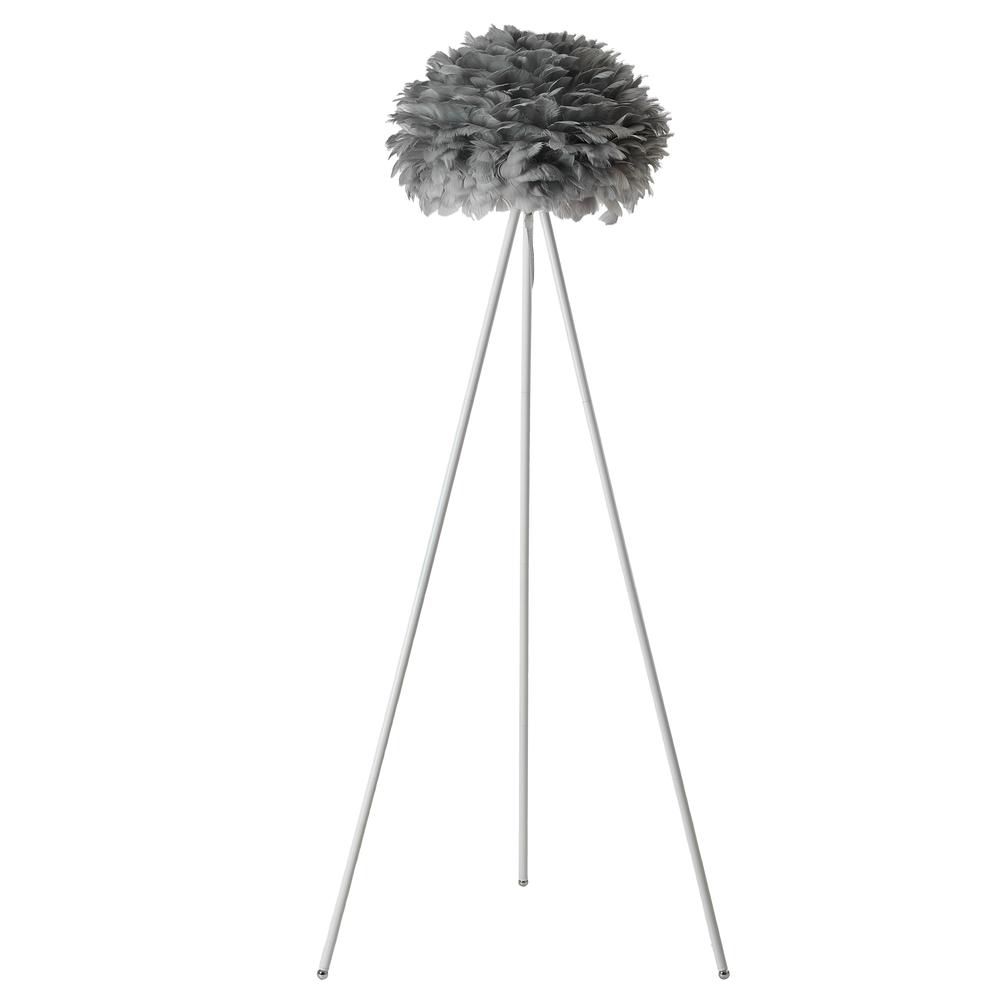 Floor Lamp Grey Iron & Feather. Picture 2