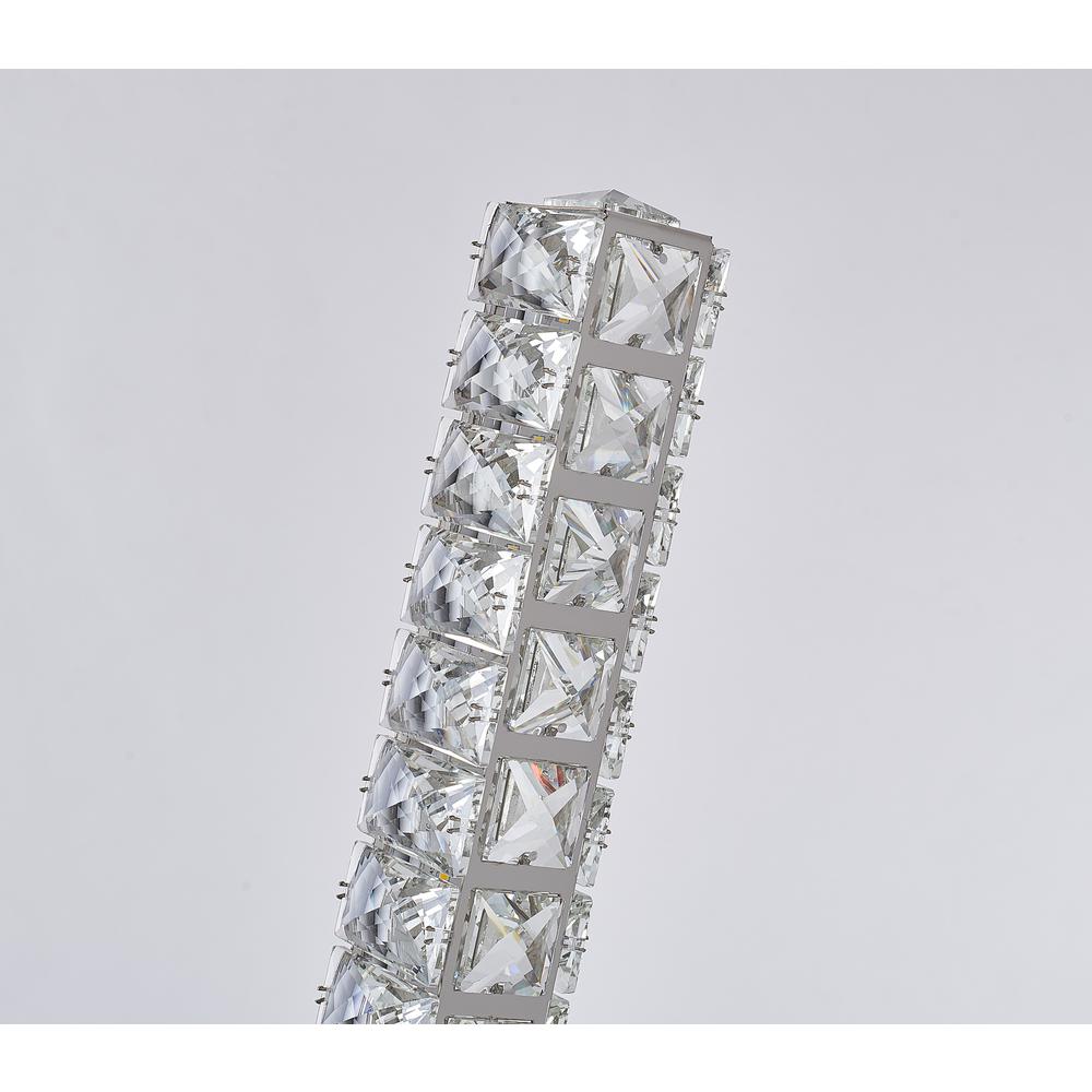 LED Single Pendant Lighting Chrome Metal & Crystal. Picture 3