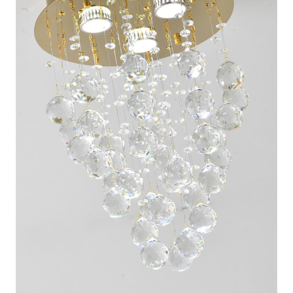 Semi Flush Mount Gold Metal & Crystal. Picture 5