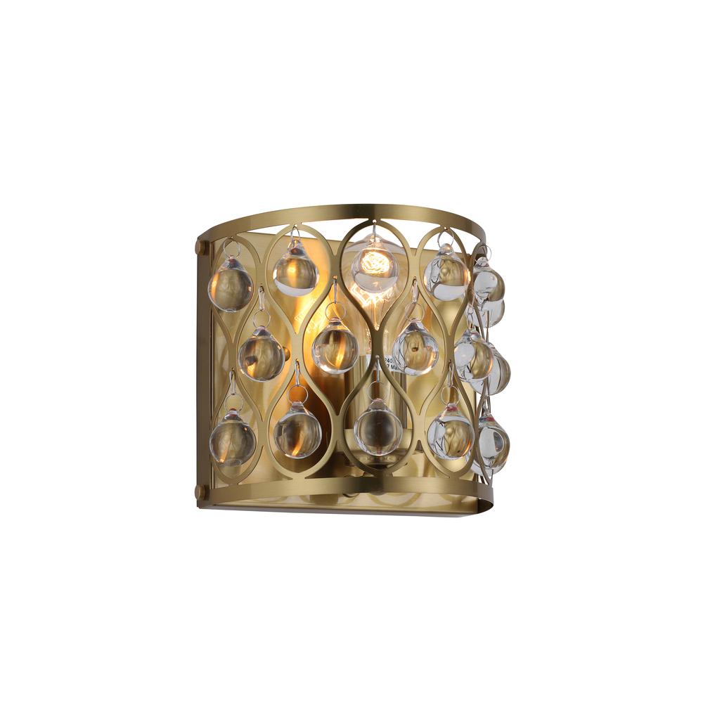 Wall Sconce Gold  Metal & Crystal. Picture 1